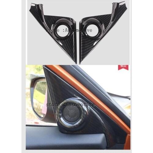 2pcs Carbon Fiber Style Car Door Stereo Speaker Cover For Honda for Civic 2017 2018 2019