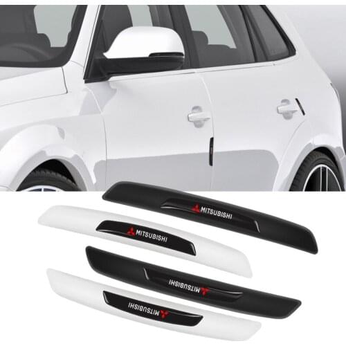 4Pcs Car Door Edge Anti Scratch Protective Strip Stickers For Mitsubishi Lancer L200 Outlander ASX Pajero Eclipse-Cross Ralliart