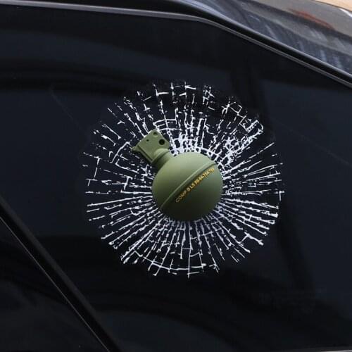 Aliauto Car Accessories 3D Car Sticker PUBG Game Props Drop Box Grenades Hit The Window for Volkswagen Ford Focus 2 Audi BMW