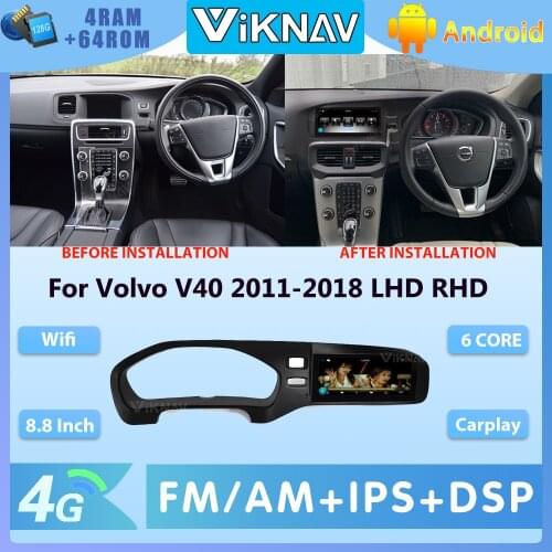 HD Screen Car Radio For Volvo V40 2011-2018 LHD RHD Android Multimedia Player PX6 Stereo Auto Audio Head Unit GPS Navigation