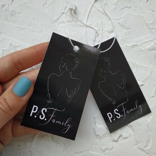 Customize Tags With Logo Garment Swing Tag Paper Label Custom Hang Tag Print Labels Clothing Label Tag