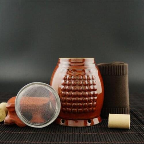 Household moxibustion pot ceramic scraping moxa cup cupping massage warming Moxibustion traditinal treatment therapy for body