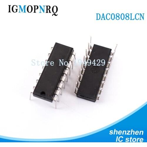 5PCS DAC0808LCN DIP16 DAC0808 Digital to converter - DAC 8B A/D Cnvtr New