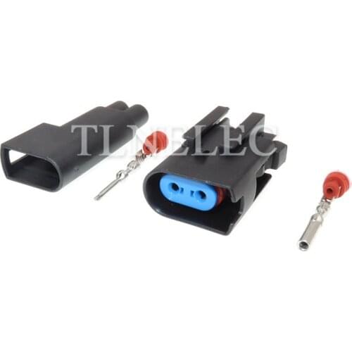 DJ7022Q-1.5-11/21 Delphi 2 Pin Way Male Female Auto Motor Car Engine Lamp Socket Wire Connector Sensor Plug