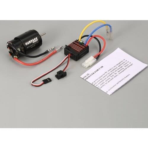 Surpass Hobby 550 27T/35T Brushed Motor 60A ESC with 5V/2A BEC for HSP HPI Kyosho TRAXXAS 1/10 RC Crawler Off-road Climbing Car