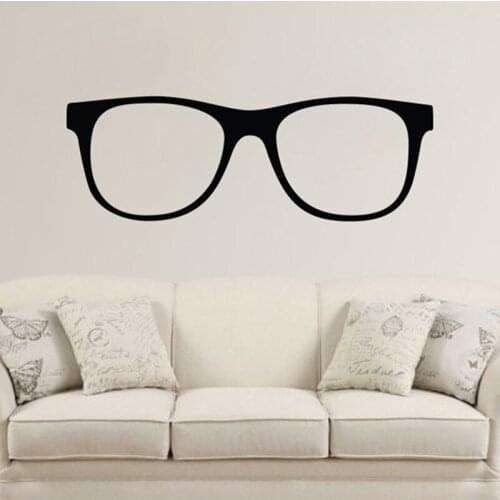 Hipster Glasses - Wall Vinyl Decal Sticker Family Wall Sticker Kids Room Mural Decor Desig Simple Minimalist Style