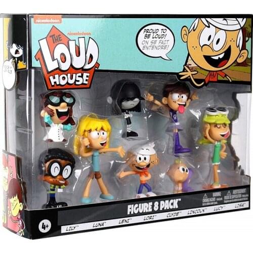 Loud House Action Figure toys 8 pieces/set Lincoln Clyde Lori Lily Leni Lucy Lisa Luna Figure Toys for Children christmas gift