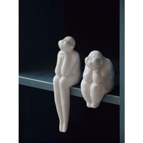 Creative Simple Modern Handmade Ceramic Characters Home Furnishings Living Room Office Study Handicraft Decorations