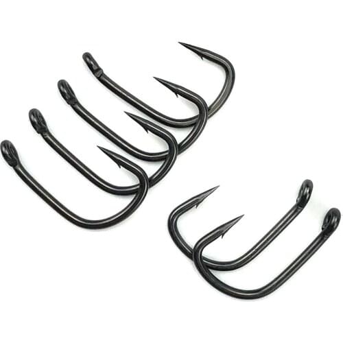 20pcs Carp Fishing Hook TF coating barbed hooks fishing eyed matte black sharp point high quality japanese hooks BNR hooks