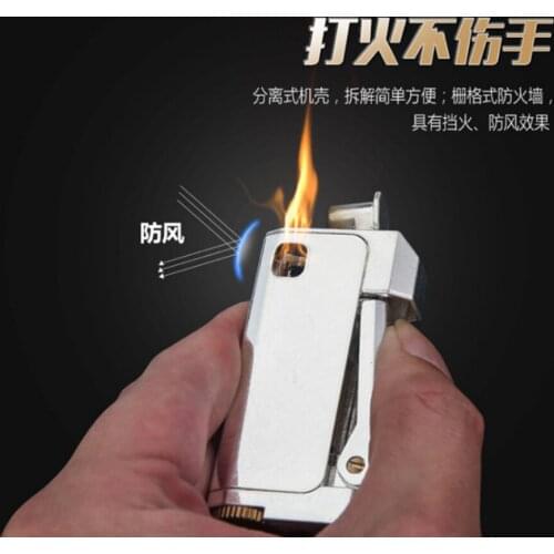 Hot-selling HONEST Creative side pressure ignition Kerosene gasoline petroleum oil cigarette lighter Portable mechanical gift
