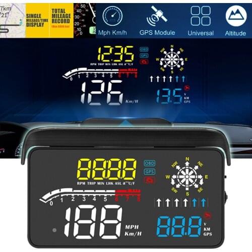 Mayitr 1 set Car HUD Head-up Display GPS System Navigation Electronic Dog Integrated Projector Compass Accessories