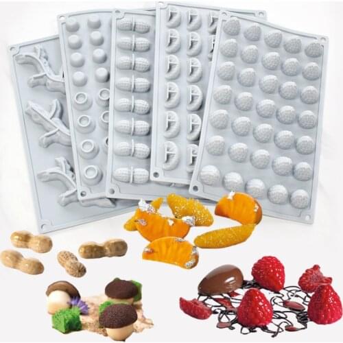Meibum Gray Silicone Cake Molds Raspberry Peanut Mushroom Dessert Placing Pastry Decorating Moulds Kitchen Baking Tools