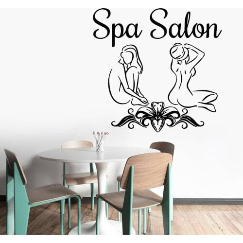 Cartoon Beauty Salon Decal Removable Vinyl Mural Poster For Home Decor Living Room Bedroom Waterproof Wall Art Decal