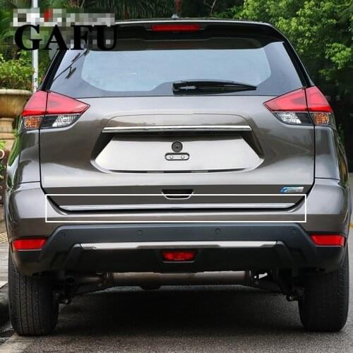 For Nissan X-Trail XTrail ROGUE T32 2017 2016 2015 2014 Sticker Stainless Steel back door Tailgate trim 1pcs Car Accessories