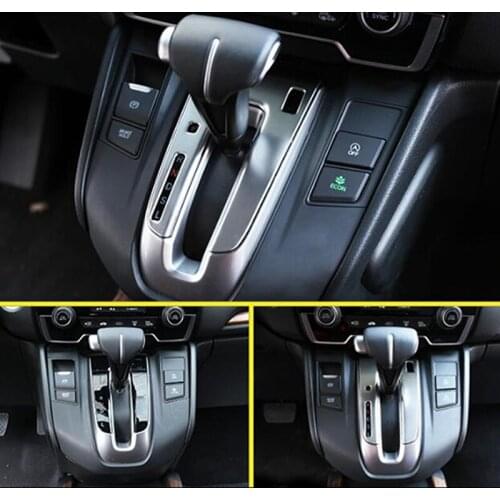 Stainless Steel For Honda CR-V CRV 2017 Accessories Car Inner Gear Shift Knob Shifting Lever Frame Panel Cover Trim Car Styling