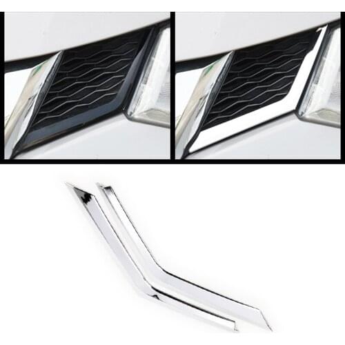 For Nissan X-Trail Xtrail Rogue T32 2014-2016 ABS Chrome Front Mesh Grille Grill Head Light Cover Trim Insert Styling Molding