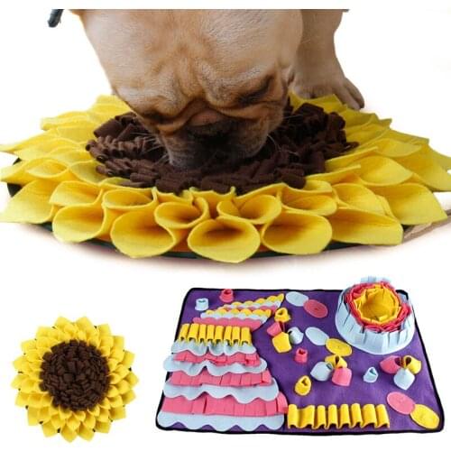 Pet Snuffle Mat Pet Leak Food Anti Choking Mat Cat Dog Training Blanket Foraging Toy Washable Pet Slowing Feeding Mats Sniffing