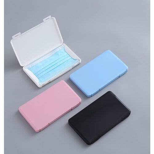 Plastic Rectangular Mask Storage Box Mask Packaging Box Moisture-proof and Dustproof Portable Storage Box Disposable Mask Box