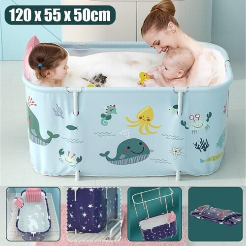 Portable Folding Bathtub for Adult Children Swimming Pool Large Bathtub Bath Bucket Insulation Home Sauna Bathing Bath Tub