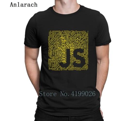 Js Wordcloud Programming Shirt For Javascript Deve T Shirt Family Hiphop Top Creative Mens T-Shirt Letters Summer Cotton Cute