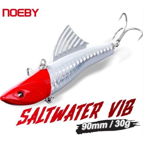 NOEBY Rattling Fishing Lures 90mm 30g Sinking Vibration Rattlins VIB Artificial Hard Bait for Winter Sea Tackle Fishing Lure