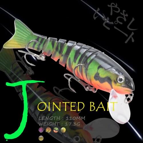 WALK FISH Multi Section Bait 110MM 17.3G Minnow Fishing Lures Sinking Wobblers Swimbait Artificial Bait Pike Fishing Tackle