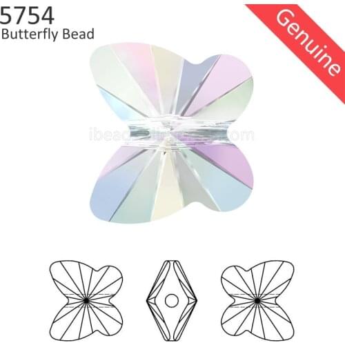 1 piece) 100% Original crystal from Swarovski 5754 Butterfly Bead rhinestone made in Austria for DIY bracelet jewelry making