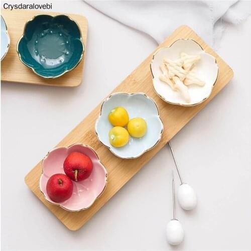 1 Piece Japanese Creative Cherry Ceramic Dish Soup Food Rice Bowl Ceramic Tableware Saucer Kitchen Dining Coffee Cup And Saucer