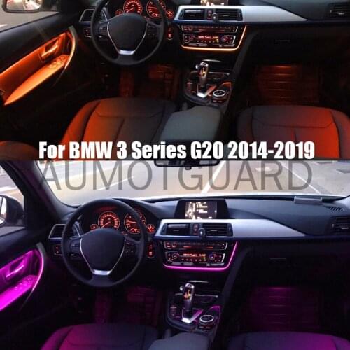 17 light Interior Atmosphere Light For BMW 3 Series G20 14-19 LED ambient light door light Footwell light original MMI control