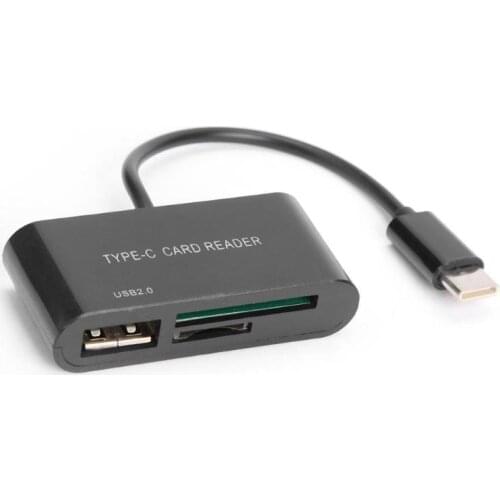3 in 1 USB OTG Card Reader Adapter Type C Cable SD / Micro SD TF Camera Connection Smart Memory Card for Macbook Pro Type-C Port