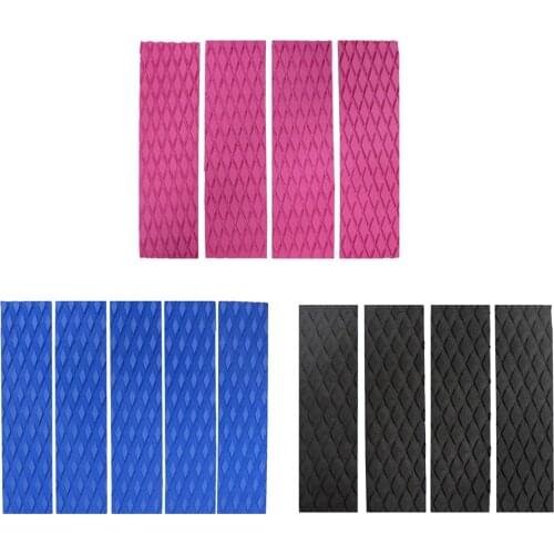 4Pcs Non-Slip Surfboard Traction Pad Deck Grip Mat, EVA Sheet for Boat Kayak Skimboard Paddleboard Longboard