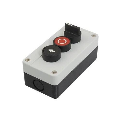 600V 10A 2 Position Selector Momentary NO Red Black Sign Push Button Switch