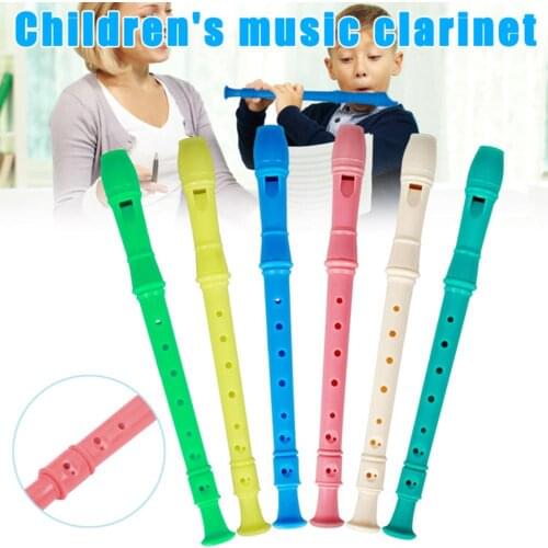 8-Hole Long Flute Soprano Recorder ABS Recorder with Cleaning Rod Educational Musical Instrument Tool for Beginner kids New