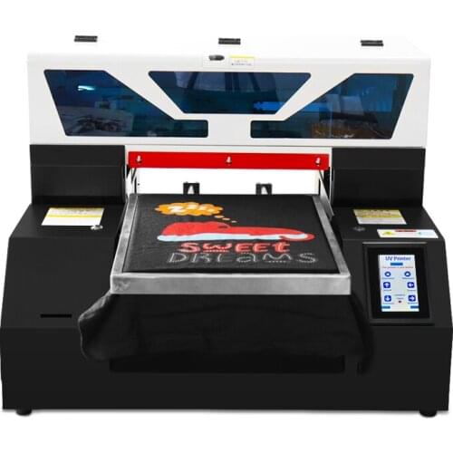 Automatic DTG Flatbed Printer Multifuntion Printer A3 T-Shirt Inkjet Printing Machine with Touch Screen White Ink Cycle System