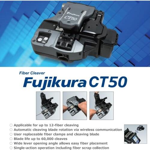 Original CT-50 Fiber Optic Cleaver FTTH Automatic Intelligent High Precision Fiber Ceaver for FSM-80S 70S 90S Fusion Splicer