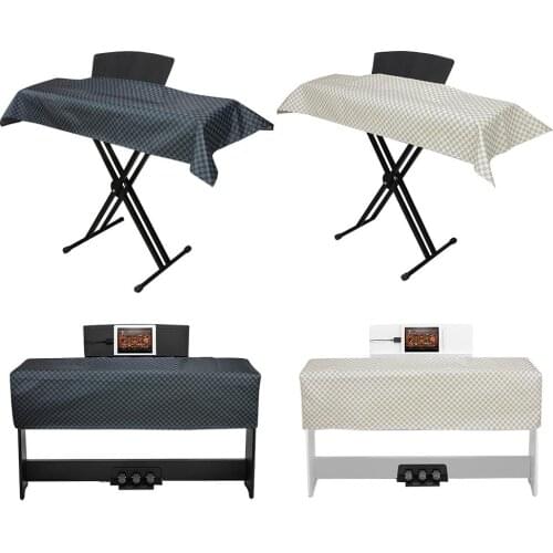 Digital Piano Dust Cover PU Leather Plaid Sheepskin Pattern For 88 Keys Electronic Keyboard Cover Electronic Musical Instrument