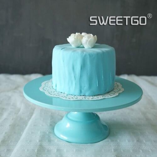 Lake Blue Cake Disc European The Wedding Prop WROUGHT IRON Cake The Shelf 10 Inch A Snack Disc Cake Exhibition Tray