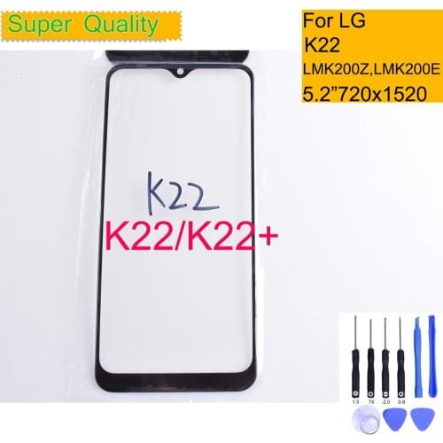 For LG K22 Touch Screen Panel Front Outer Glass Lens For LG K22+ LMK200Z LMK200E LMK200B LM-K200 LCD Glass Replacement