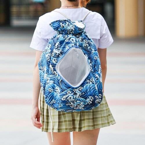 Adjustable Strap Breathable Pet Carrying Hiking Traveling Backpack for Outdoor