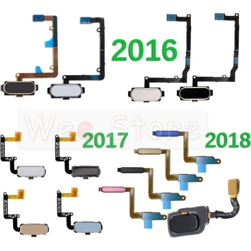 Back Home Button Touch ID Key Fingerprint Sensor Flex Cable For Samsung Galaxy A3 A5 A7 A8 A510 A520 A710 A750 2016 2017 2018