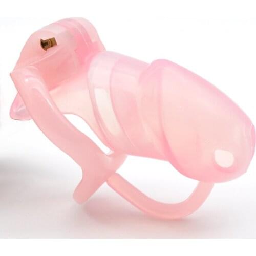 HT v3 Cock Cage Penis ring Male Small/standard Silicone Cage With fixed Resin Ring Chastity Device Adult Sex toys A360-3
