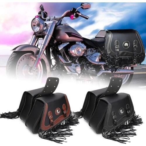Motorcycle Saddle Bag Universal Retro Model Side Hanging Side Bag Tail Box Knight Bags Leather Waterproof High Capacity Bags