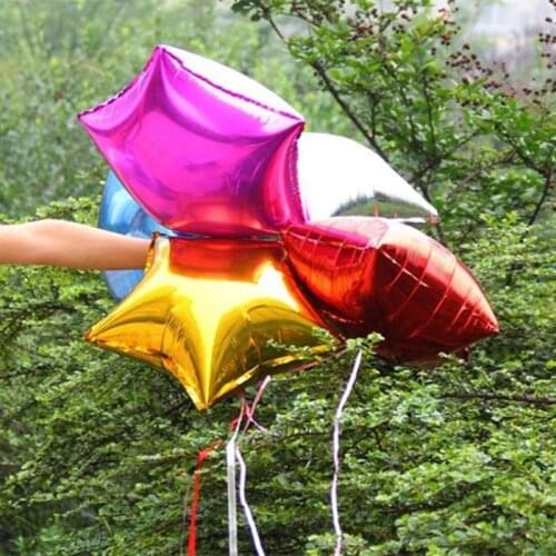 10inch 10pc/lot Star Balloon For Wedding Decoration Christmas Birthday Party Inflatable Aluminum Foil Balloons New Year