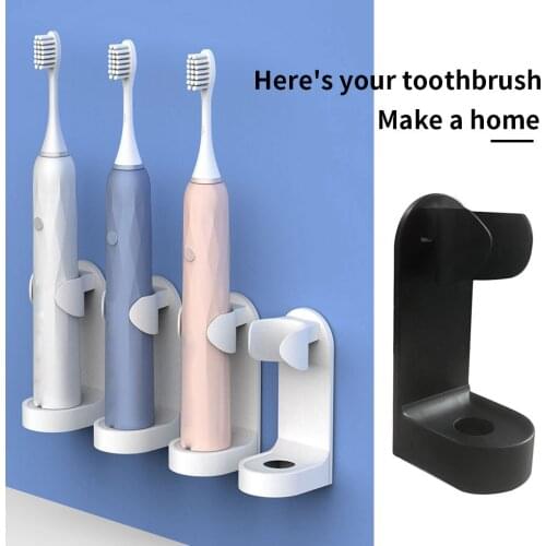 Electric Toothbrush Holder Bathroom Wall Mounted Toothbrush Stand Plastic Rack Organizer