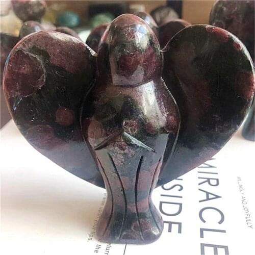 Natural gemstone firework garnet quartz hand-carved angle crystals for home decoration