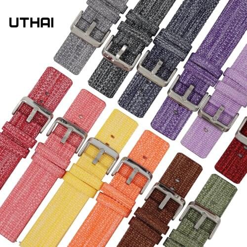 Nylon Denim Quick Release Braided Strap 18mm 20mm 22mm For Amazfit Watch For Huawei Watch2 Pro For Samsung Gera S3 S2 UTHAI G07