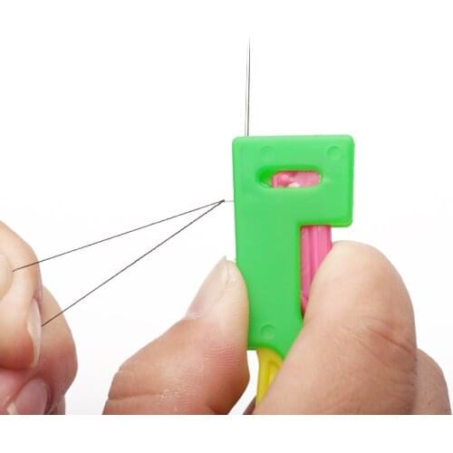 2pcs Sewing Needle Threader Thimble Thread Tool Elderly Guide Needle Easy Device Automatic Thread Sewing Supplies