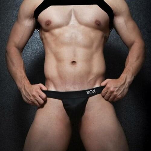 ORLVS Mens Sexy Underwear Cotton Bikini Briefs Mens Double D G-string Thongs Male Jockstraps Gay Underpants Tanga Hombre OR6603