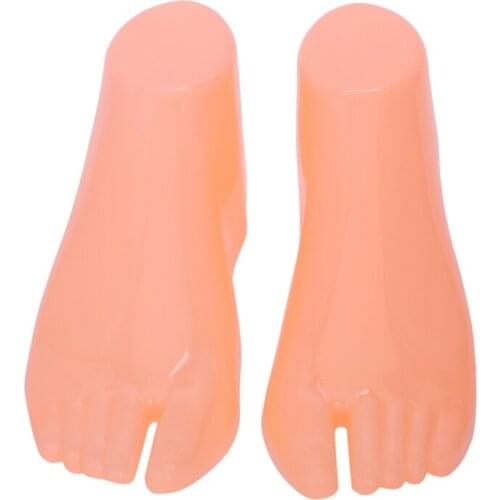 Pair of Hard Plastic Feet Mannequin Foot Model Tools for Shoes Display (Adult Feet)