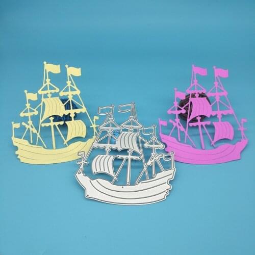 Sailboat, ship, sail metal cutting knife mold paper crafts scrapbook card template DIY decoration accessories